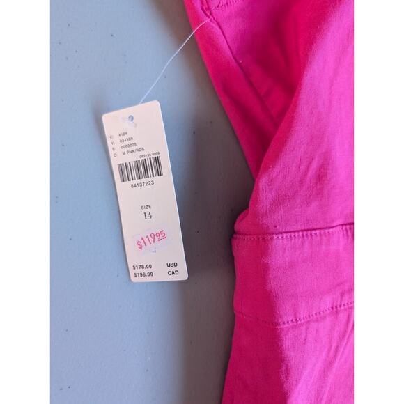 NWD Anthropologie Maeve The Naomi Workwear Jumpsuit Size 14 Pink $MD451 - Picture 7 of 11